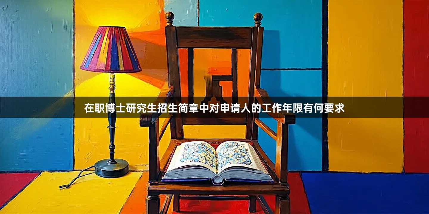 在职博士研究生招生简章中对申请人的工作年限有何要求