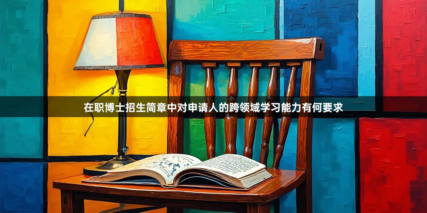 在职博士招生简章中对申请人的跨领域学习能力有何要求