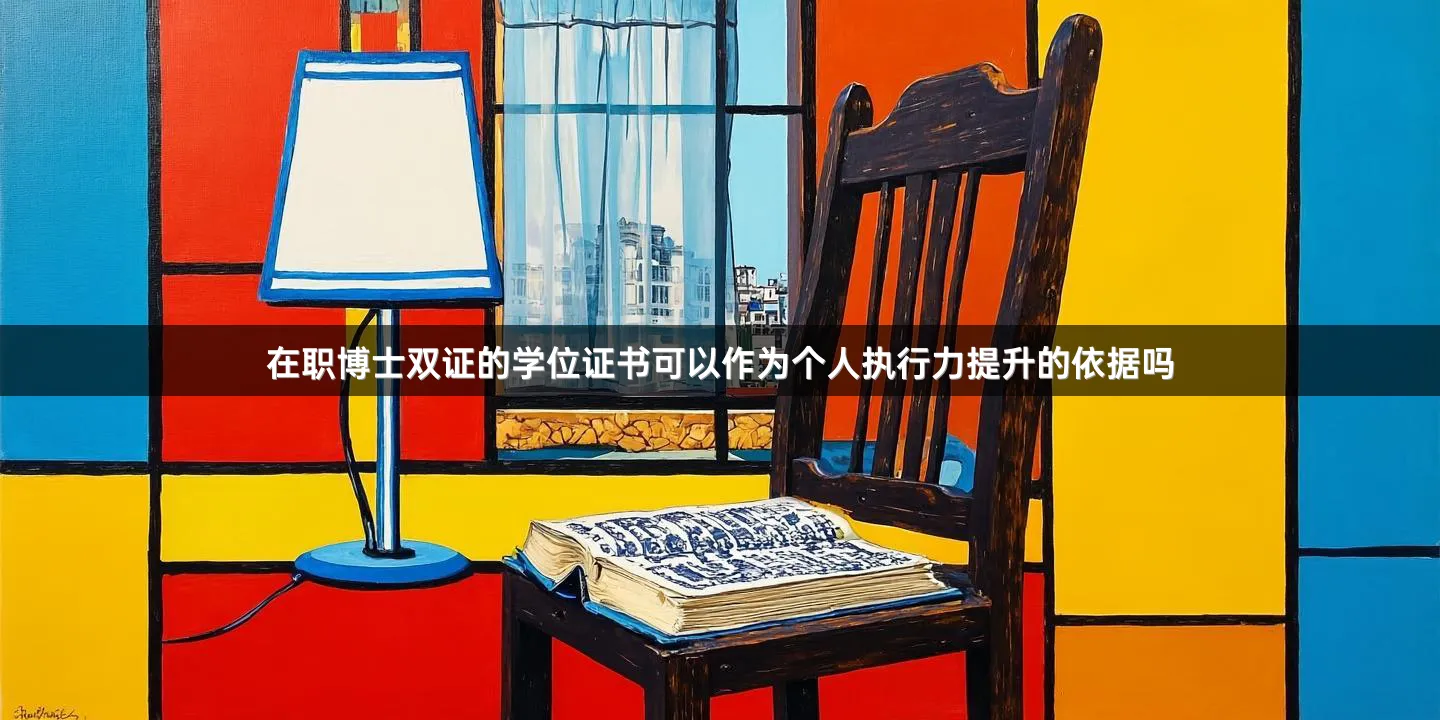 在职博士双证的学位证书可以作为个人执行力提升的依据吗