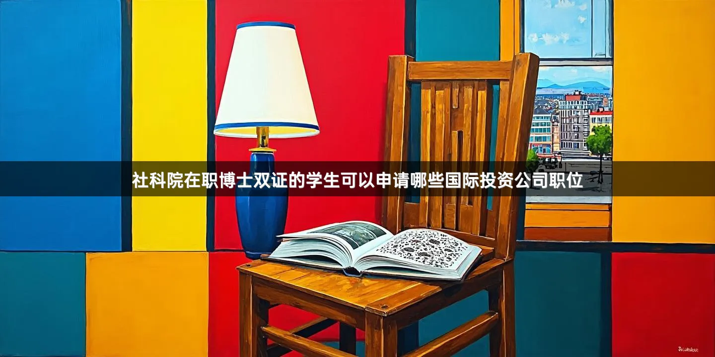 社科院在职博士双证的学生可以申请哪些国际投资公司职位