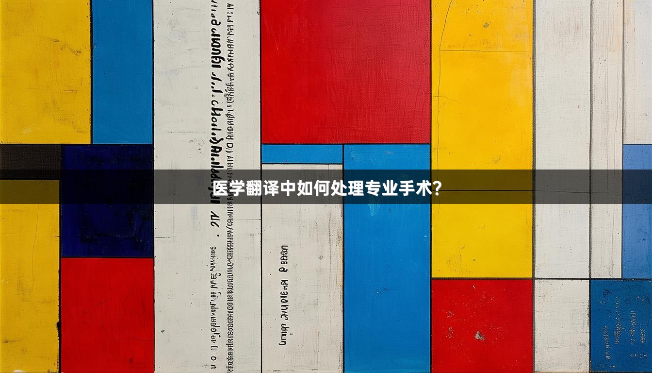 醫(yī)學(xué)翻譯中如何處理專業(yè)手術(shù)？