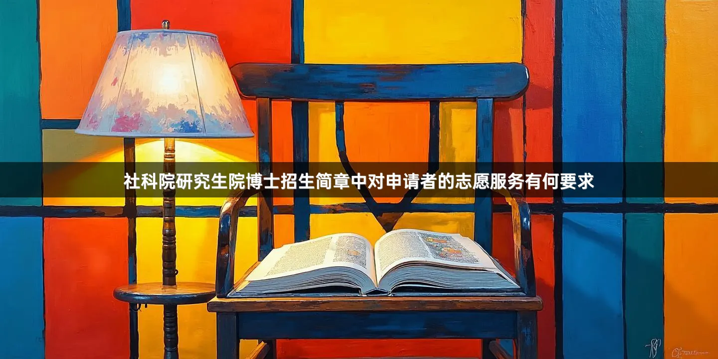 社科院研究生院博士招生简章中对申请者的志愿服务有何要求