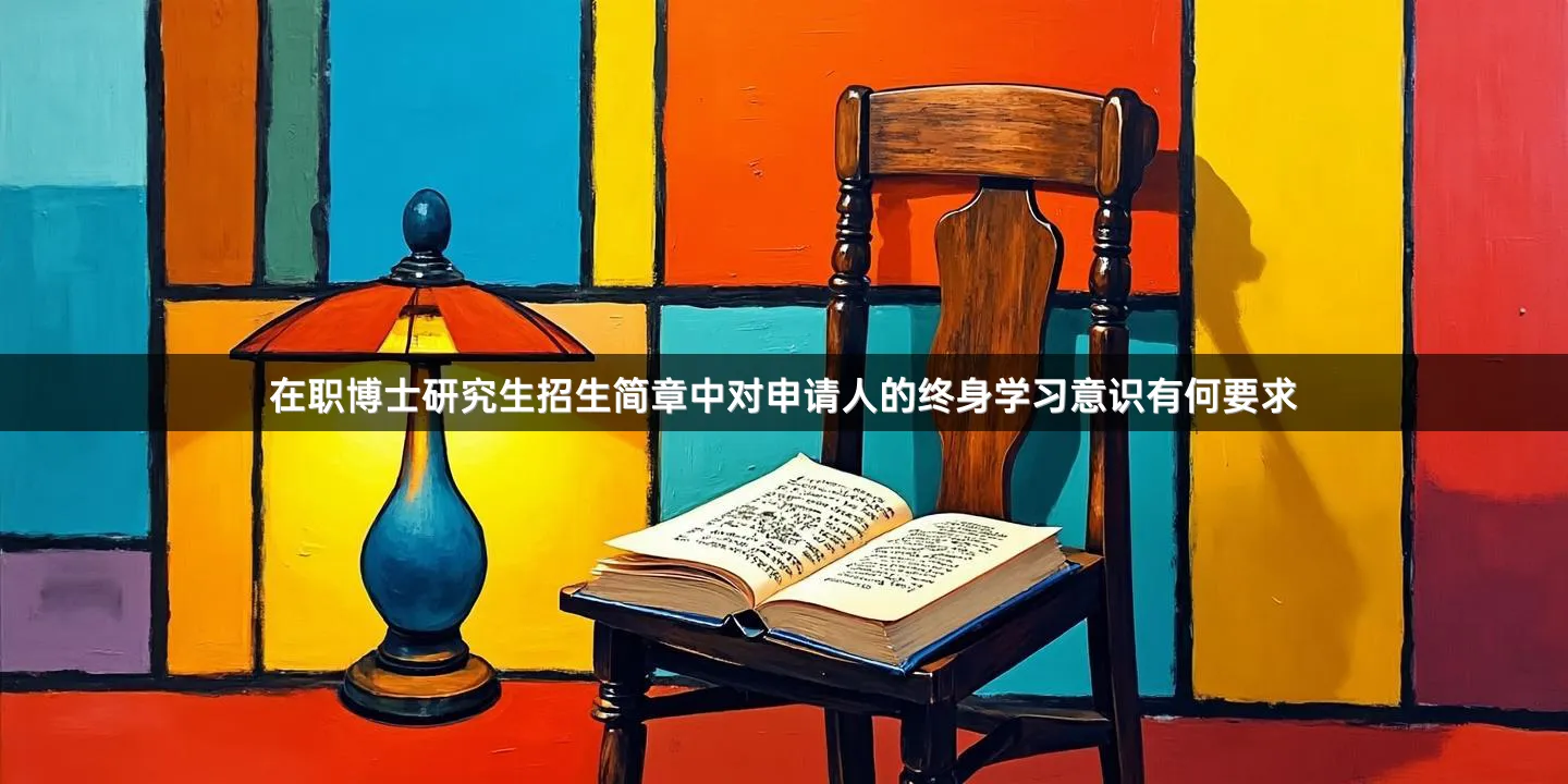 在职博士研究生招生简章中对申请人的终身学习意识有何要求