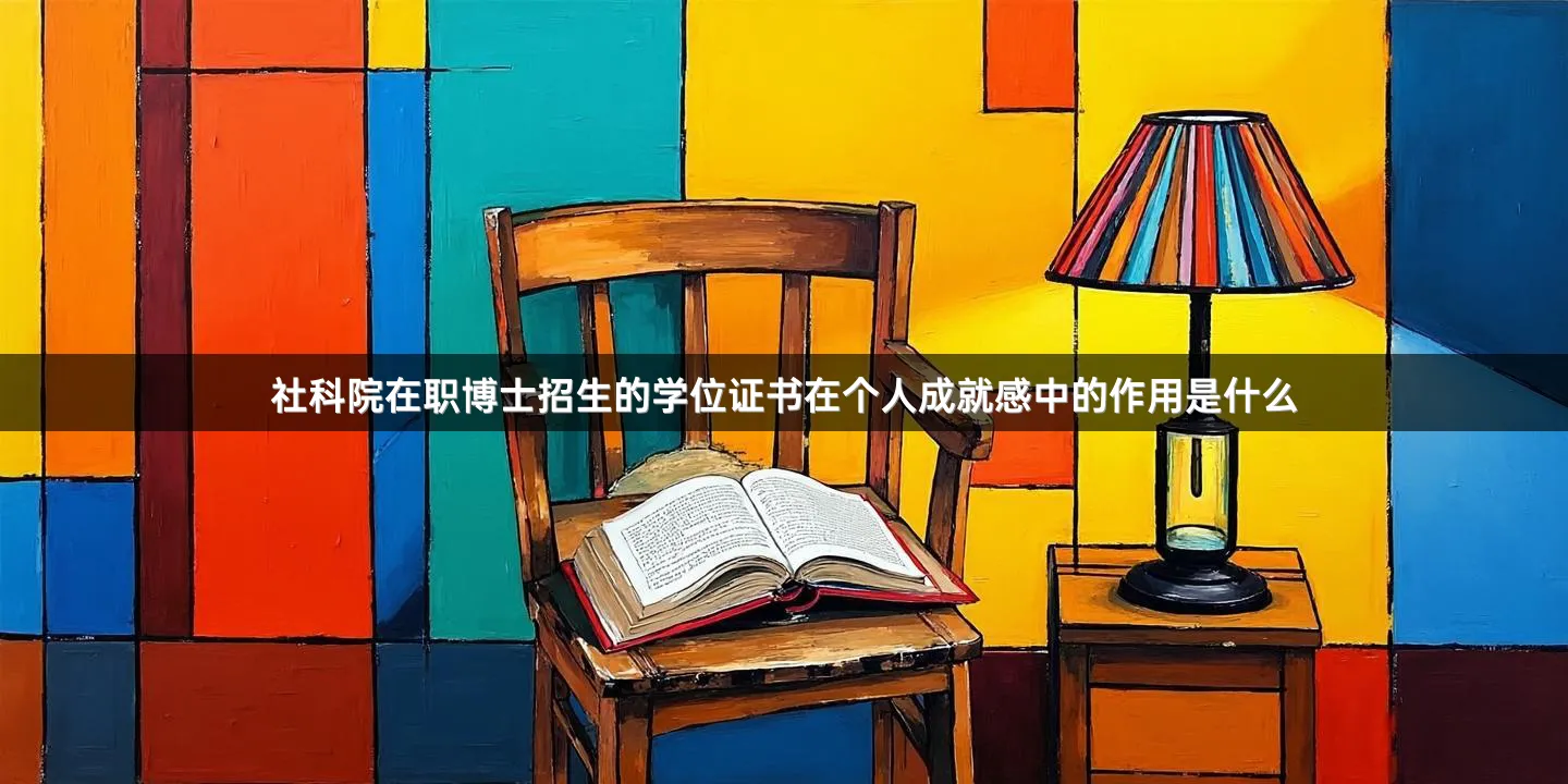 社科院在职博士招生的学位证书在个人成就感中的作用是什么