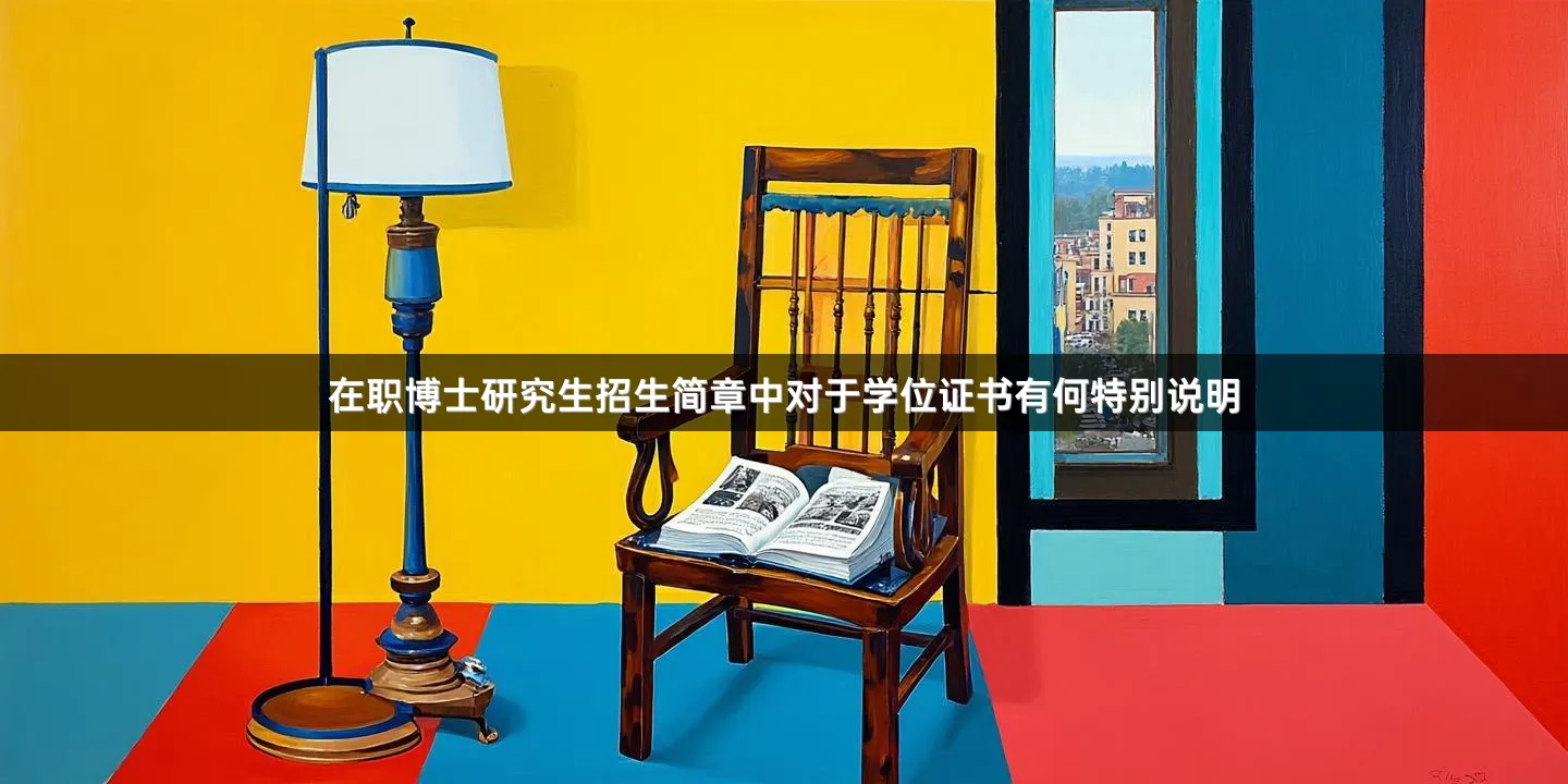 在职博士研究生招生简章中对于学位证书有何特别说明