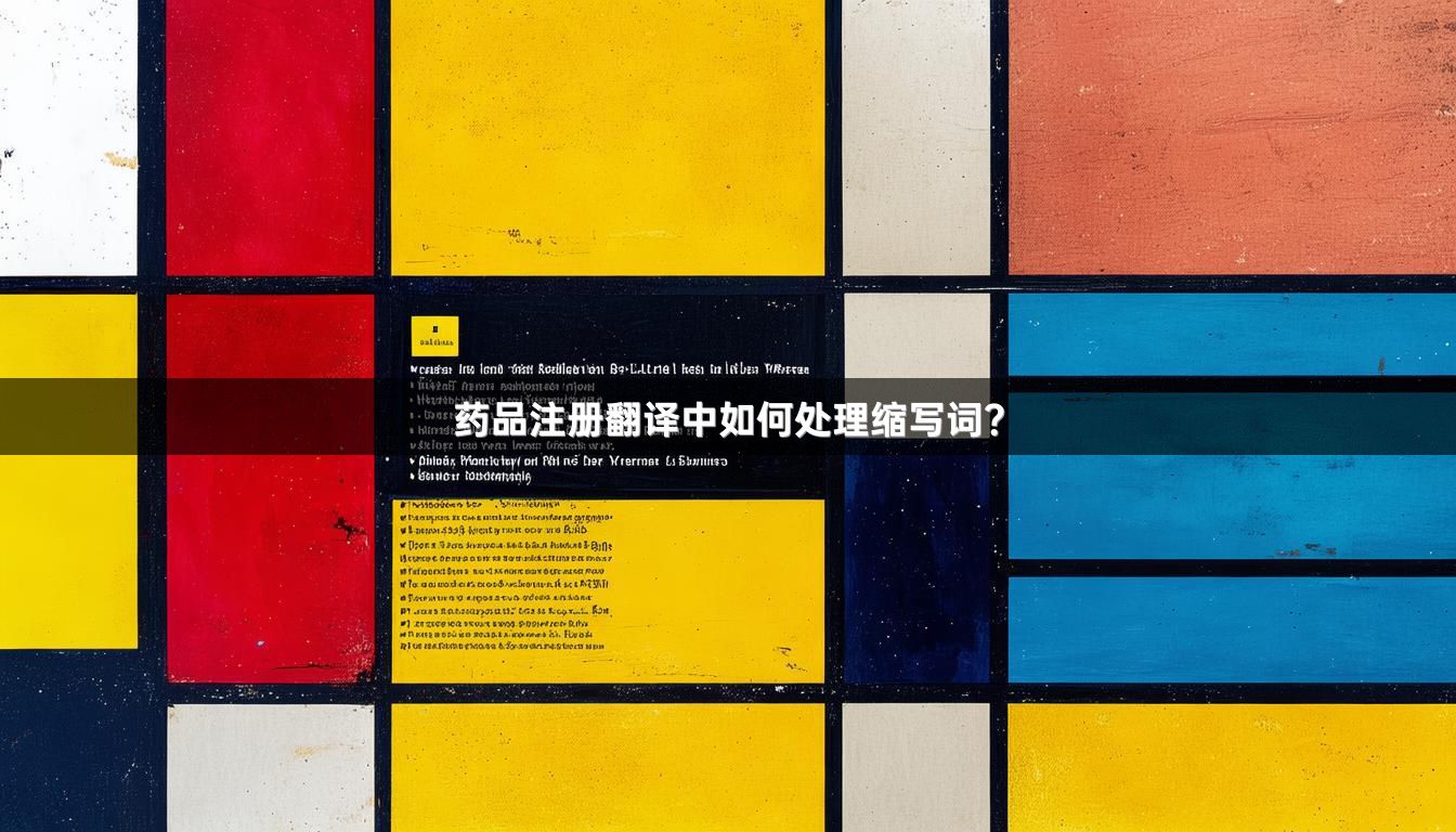 药品注册翻译中如何处理缩写词？