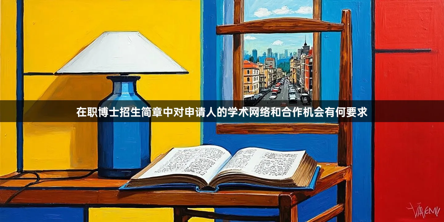 在职博士招生简章中对申请人的学术网络和合作机会有何要求