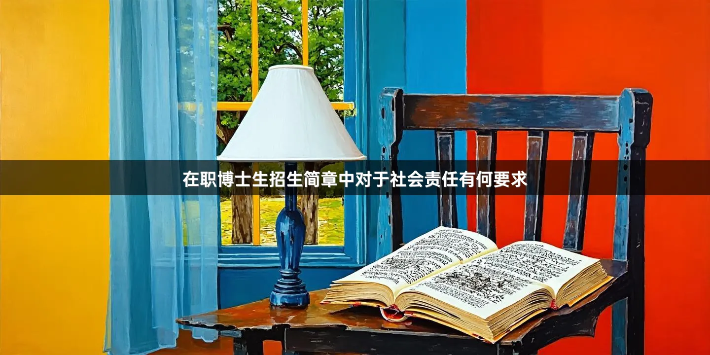 在职博士生招生简章中对于社会责任有何要求