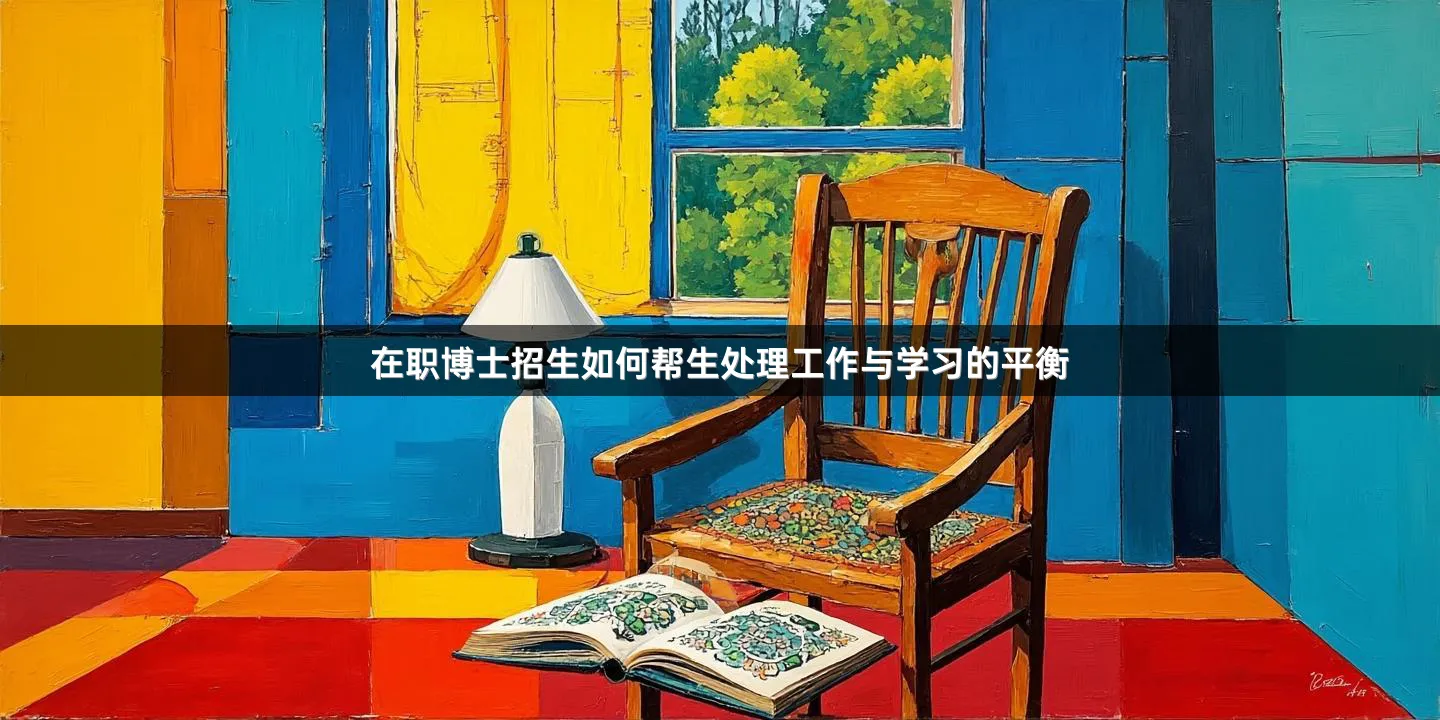 在职博士招生如何帮生处理工作与学习的平衡