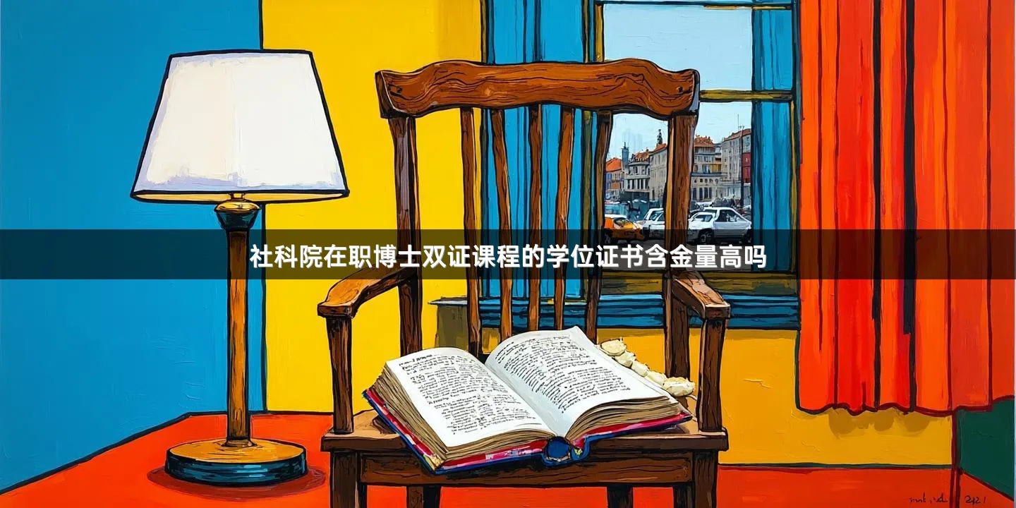 社科院在职博士双证课程的学位证书含金量高吗