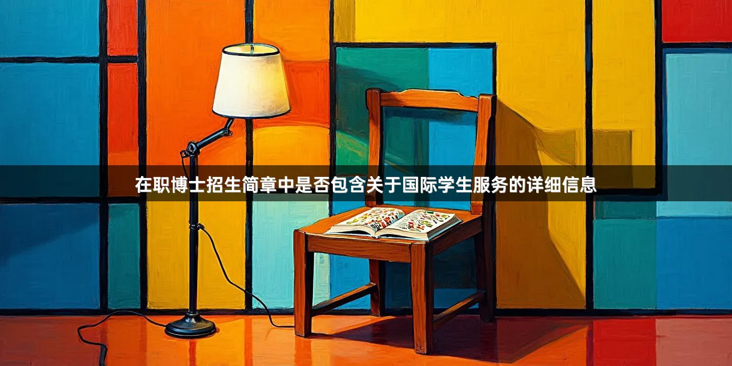 在职博士招生简章中是否包含关于国际学生服务的详细信息