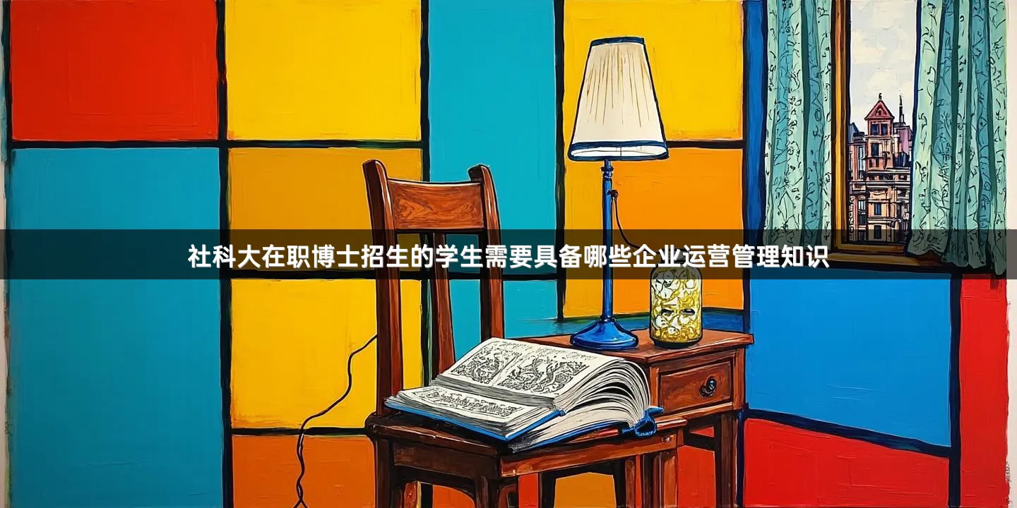 社科大在职博士招生的学生需要具备哪些企业运营管理知识
