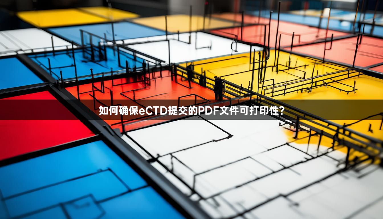 如何确保eCTD提交的PDF文件可打印性？