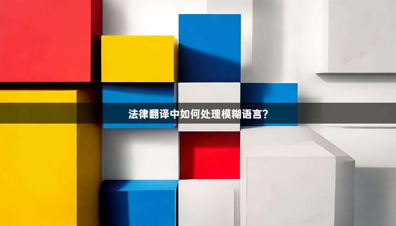 法律翻译中如何处理模糊语言？