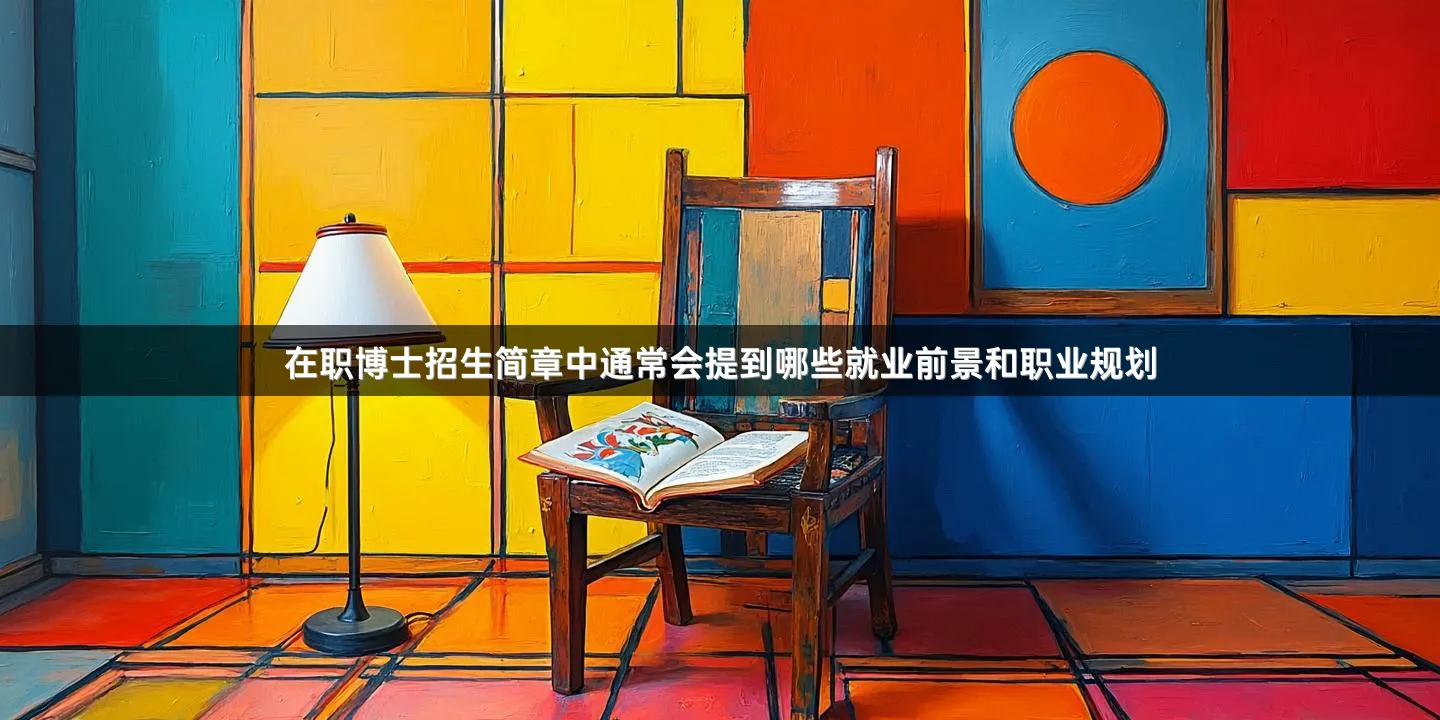 在职博士招生简章中通常会提到哪些就业前景和职业规划
