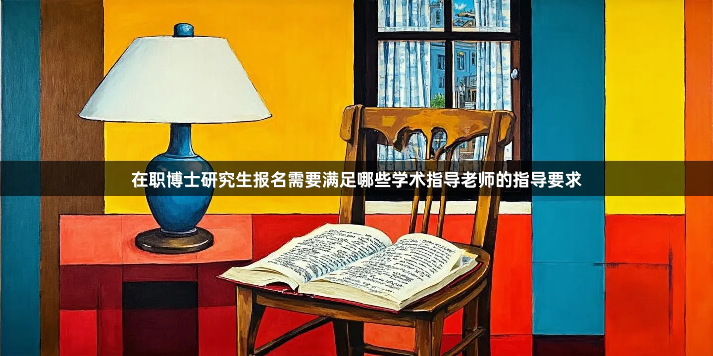 在职博士研究生报名需要满足哪些学术指导老师的指导要求