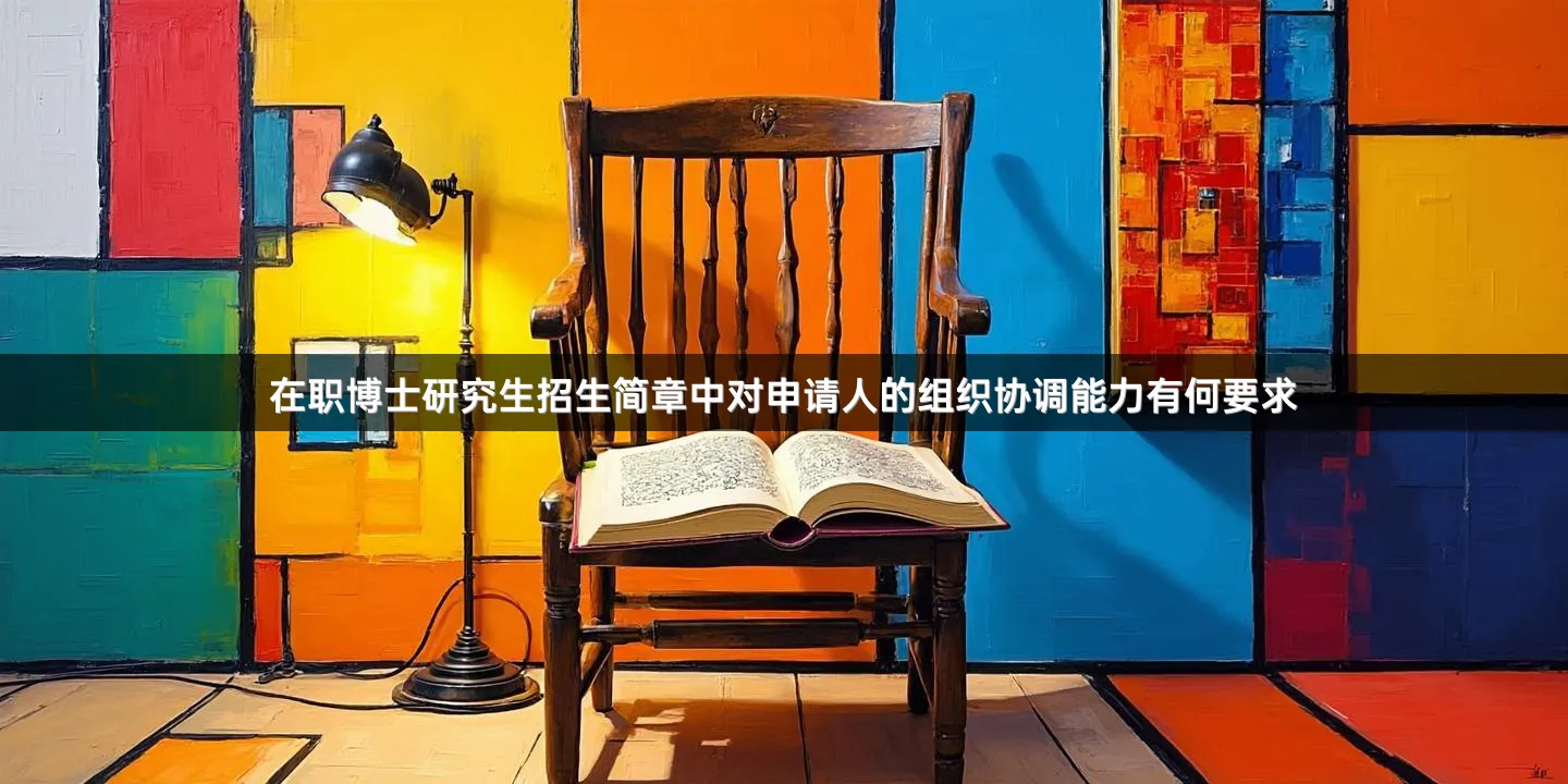 在职博士研究生招生简章中对申请人的组织协调能力有何要求