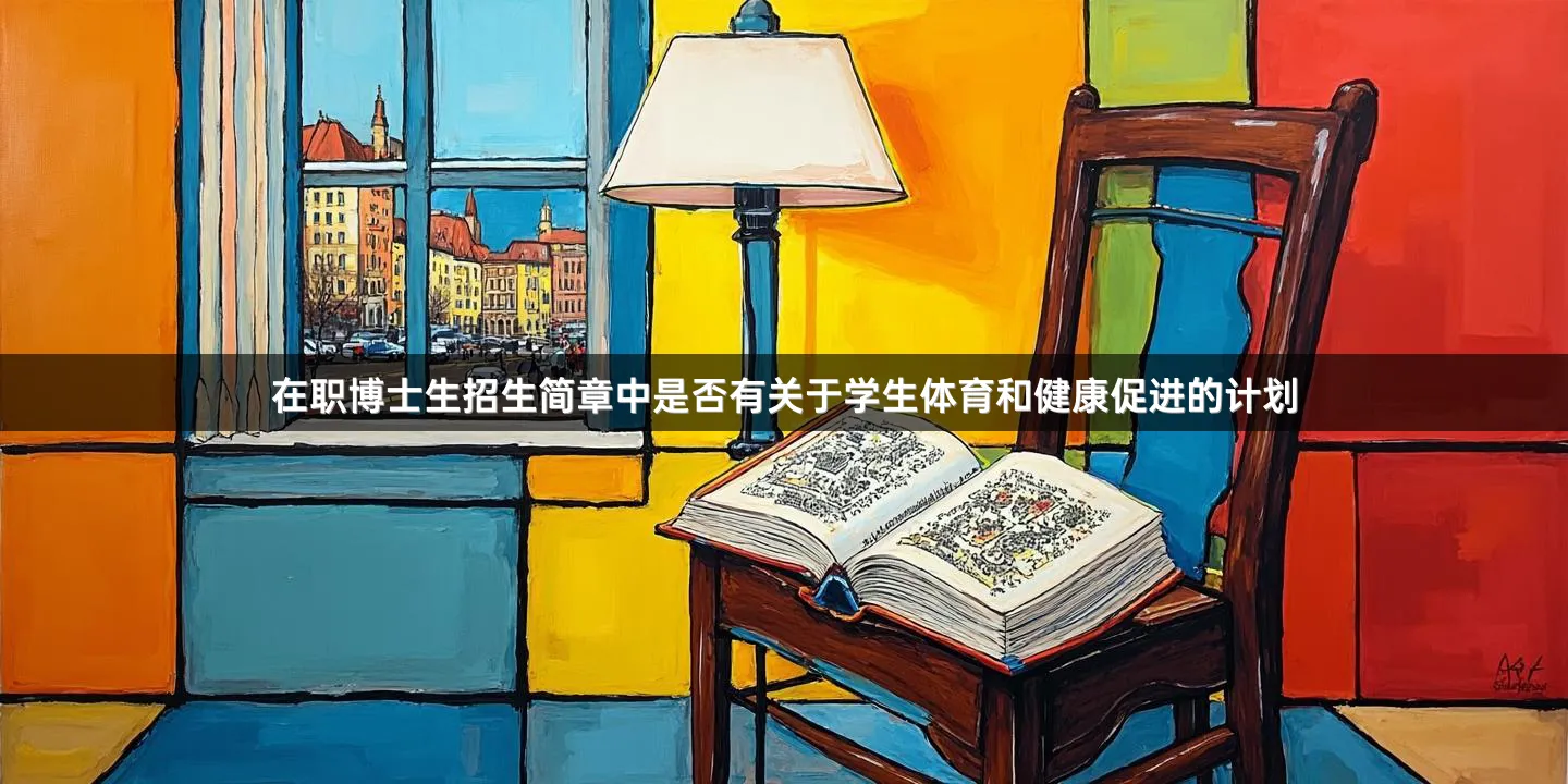 在职博士生招生简章中是否有关于学生体育和健康促进的计划