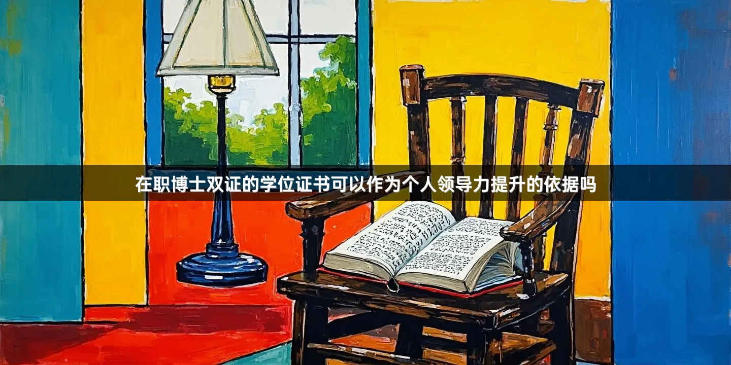 在职博士双证的学位证书可以作为个人领导力提升的依据吗