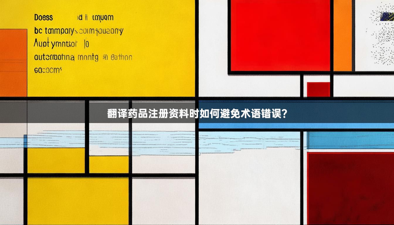 翻译药品注册资料时如何避免术语错误？