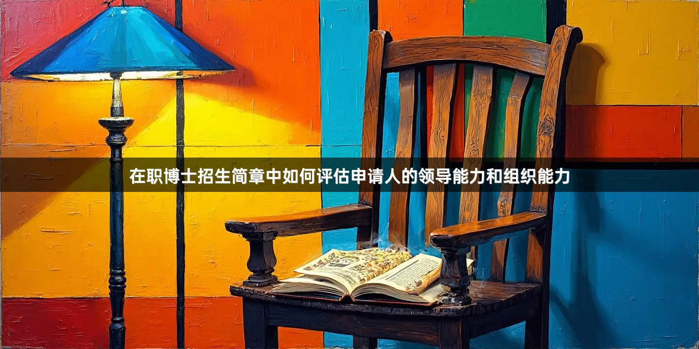 在职博士招生简章中如何评估申请人的领导能力和组织能力