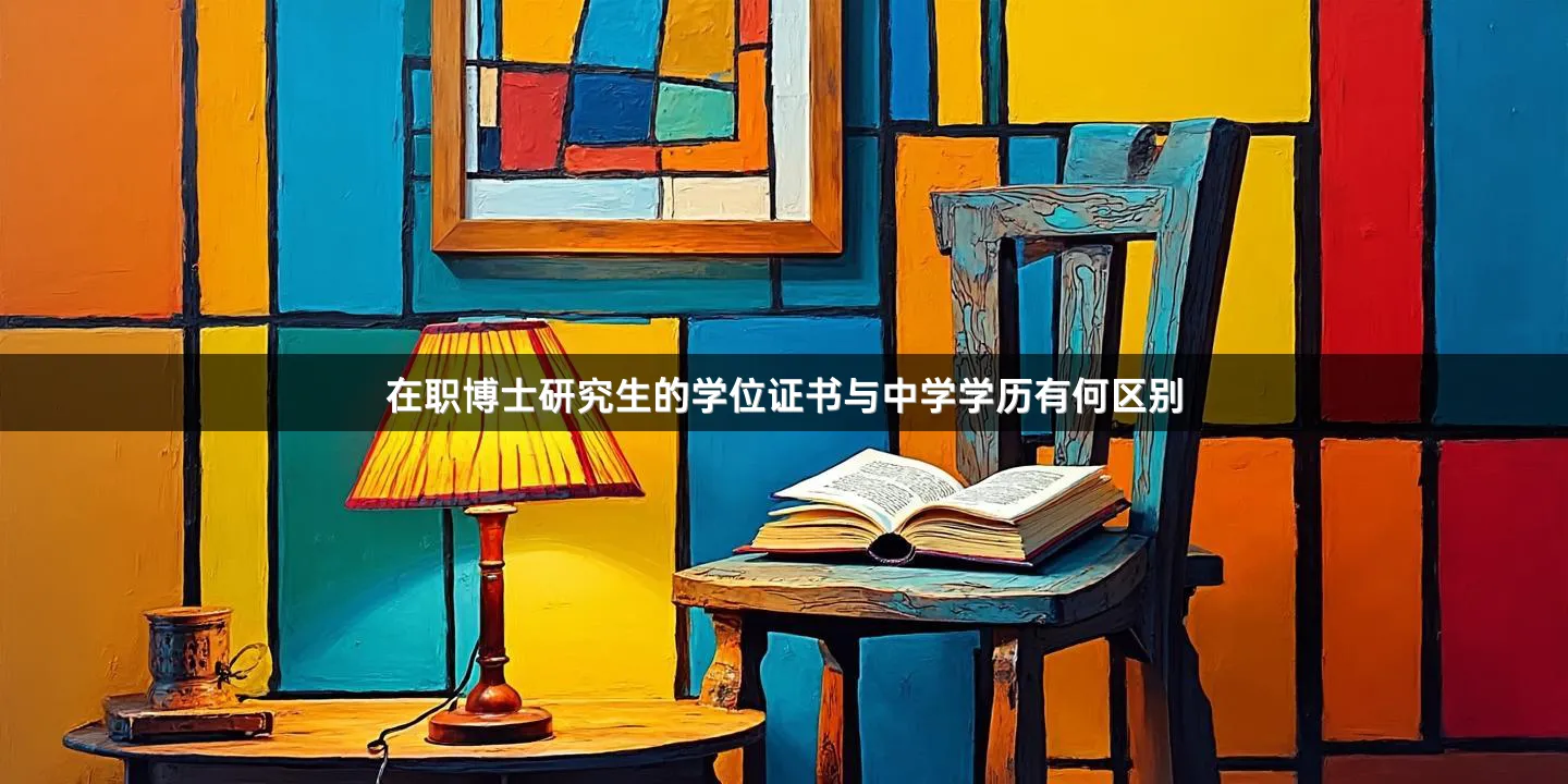 在职博士研究生的学位证书与中学学历有何区别