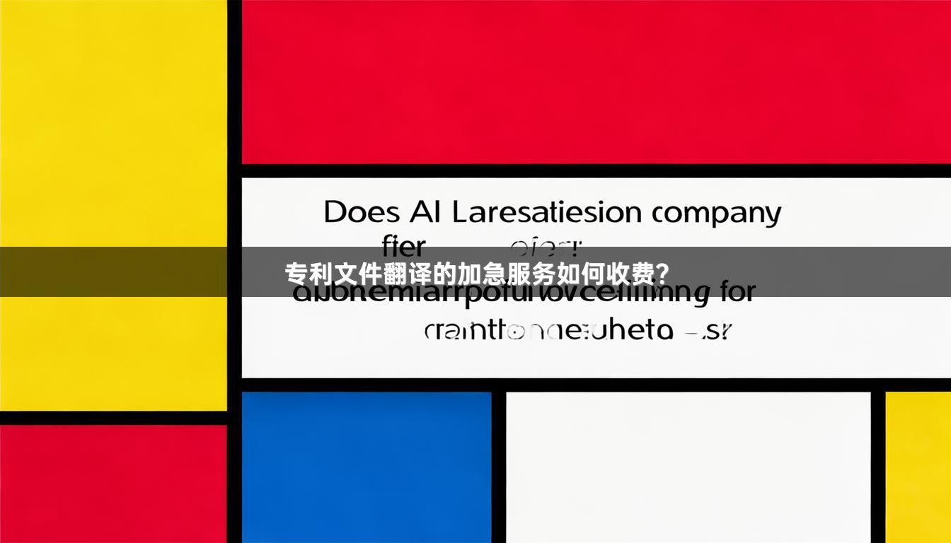 专利文件翻译的加急服务如何收费？