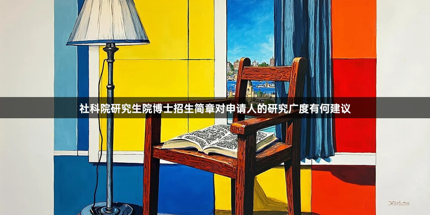 社科院研究生院博士招生简章对申请人的研究广度有何建议