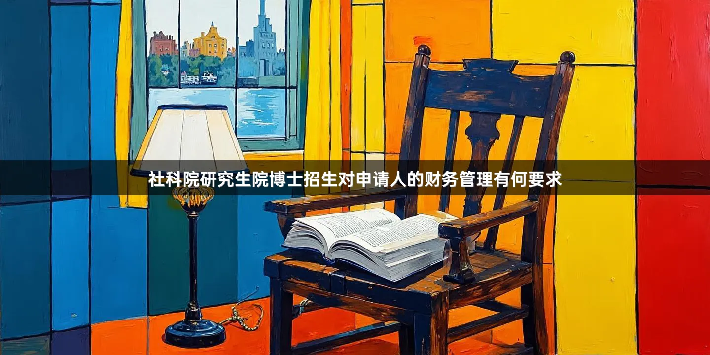 社科院研究生院博士招生对申请人的财务管理有何要求