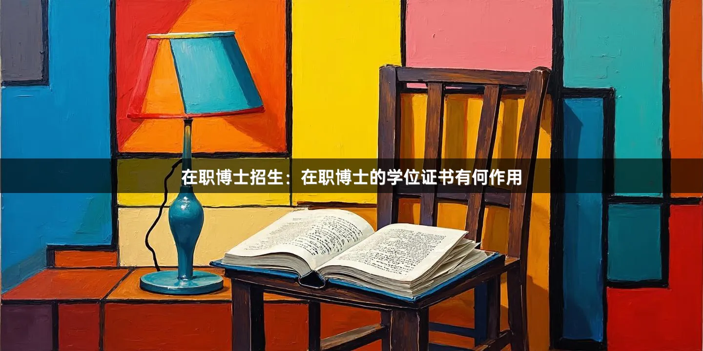 在职博士招生：在职博士的学位证书有何作用