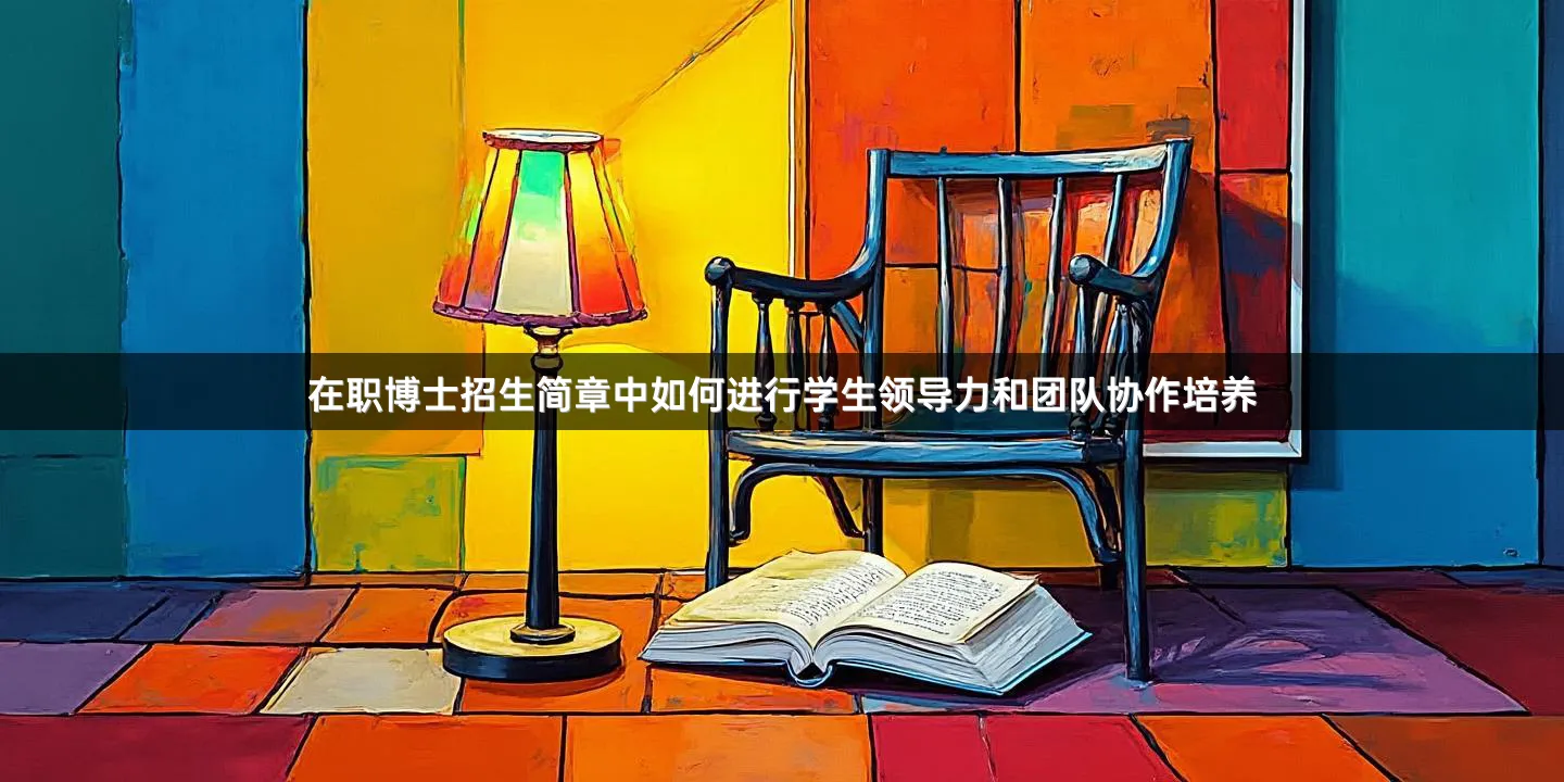 在职博士招生简章中如何进行学生领导力和团队协作培养