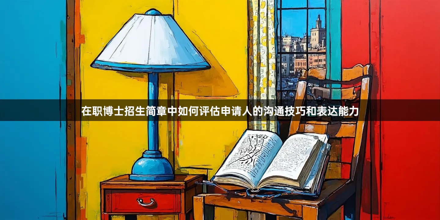 在职博士招生简章中如何评估申请人的沟通技巧和表达能力