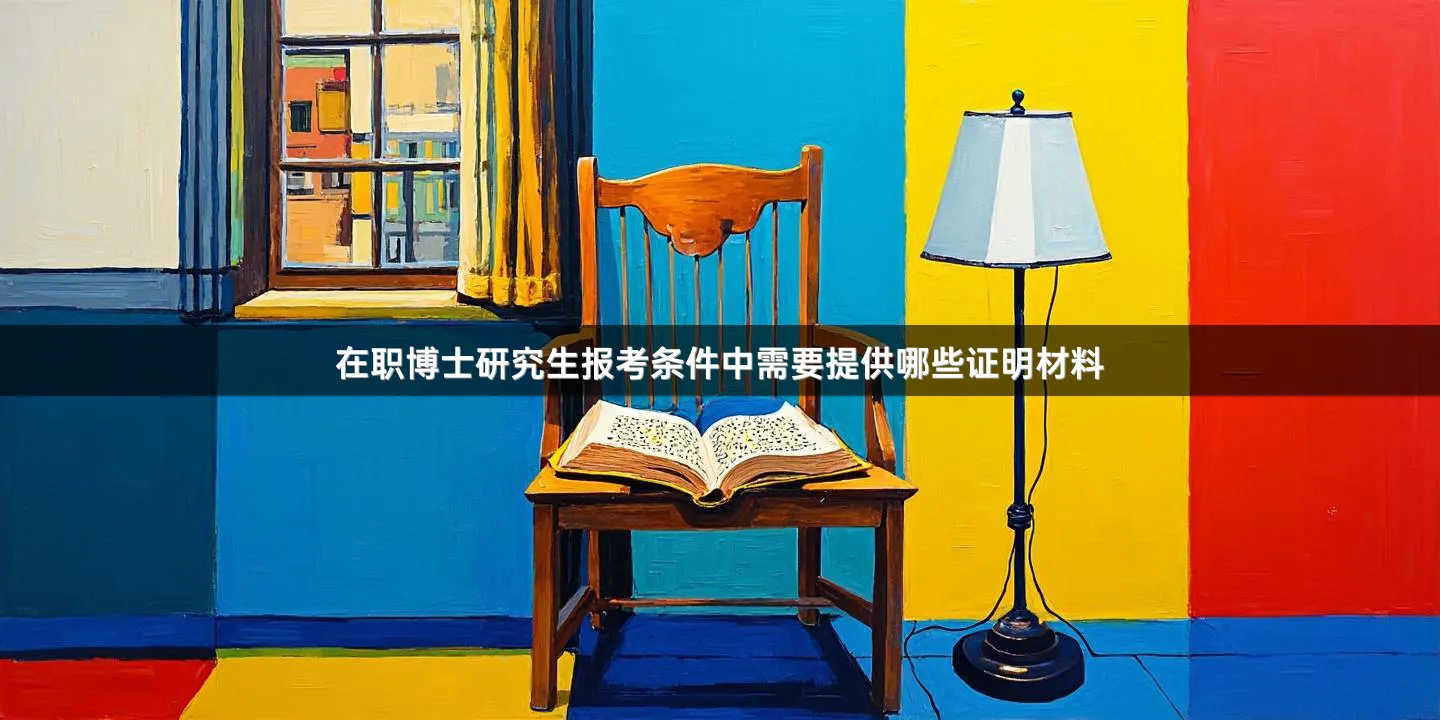 在职博士研究生报考条件中需要提供哪些证明材料