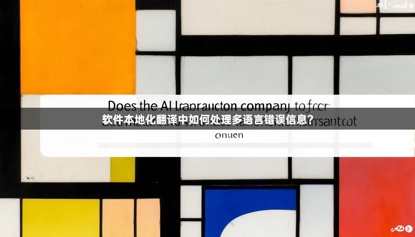 软件本地化翻译中如何处理多语言错误信息？