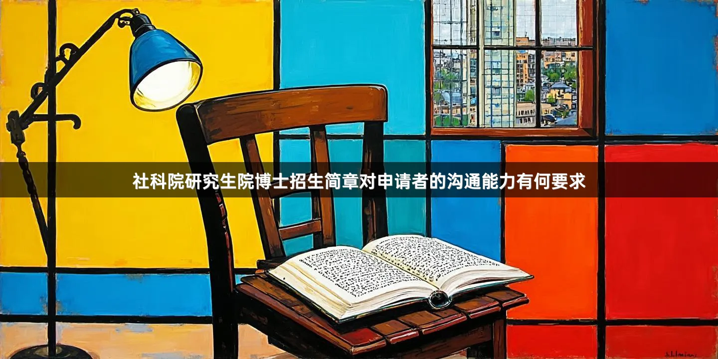 社科院研究生院博士招生简章对申请者的沟通能力有何要求