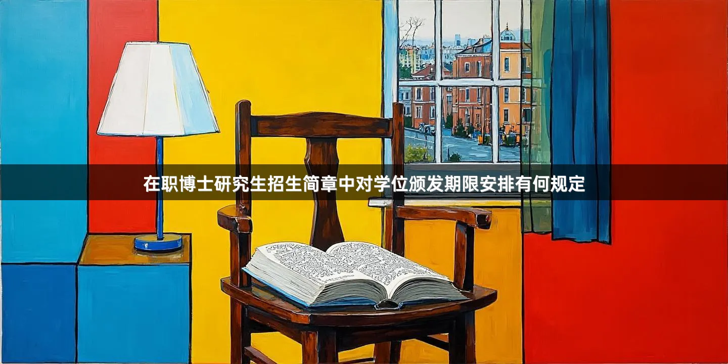 在职博士研究生招生简章中对学位颁发期限安排有何规定