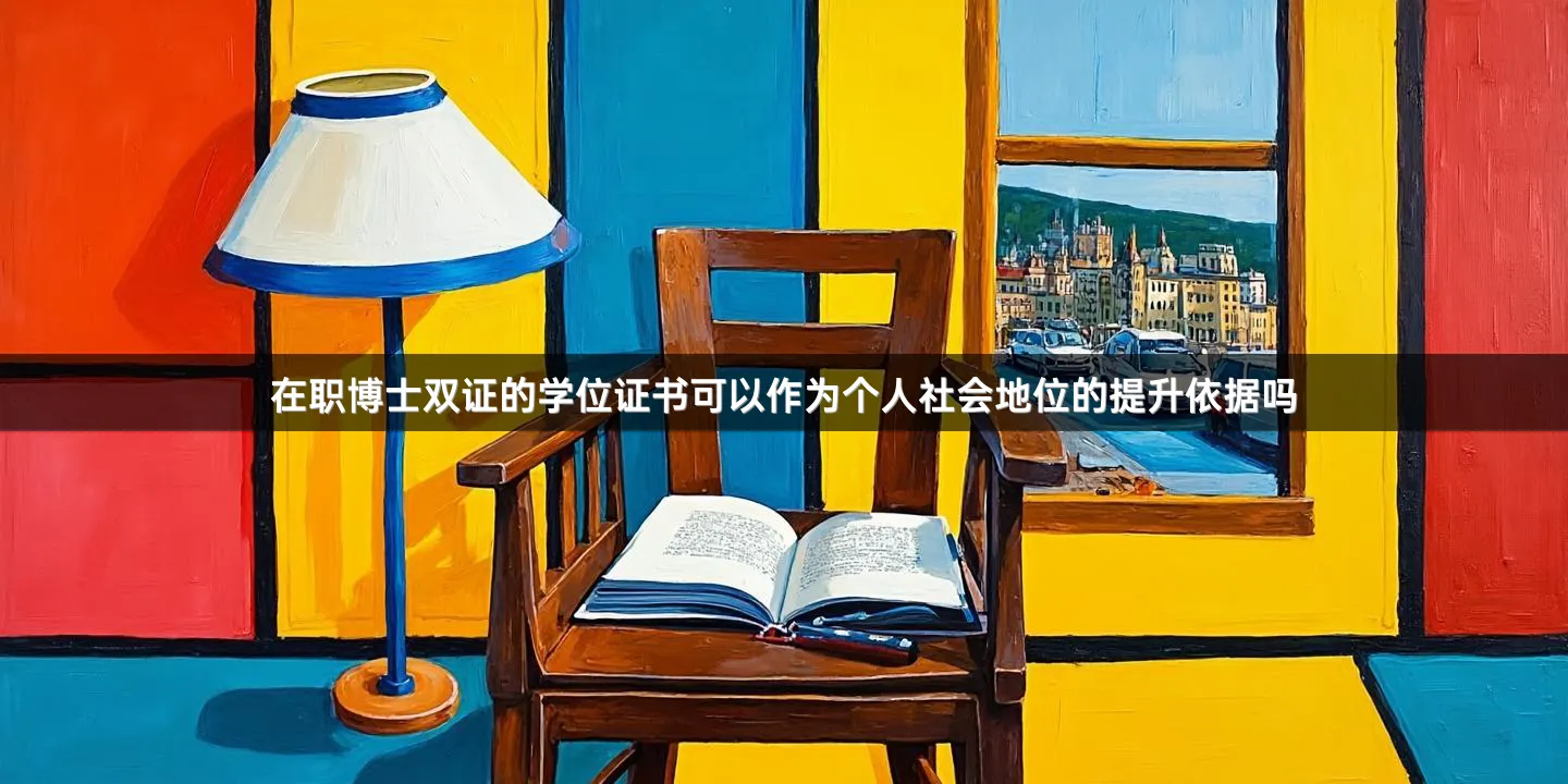 在职博士双证的学位证书可以作为个人社会地位的提升依据吗