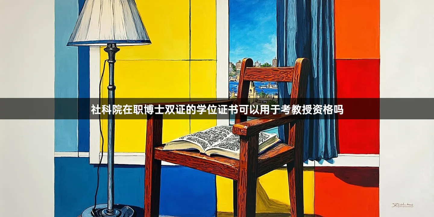 社科院在职博士双证的学位证书可以用于考教授资格吗