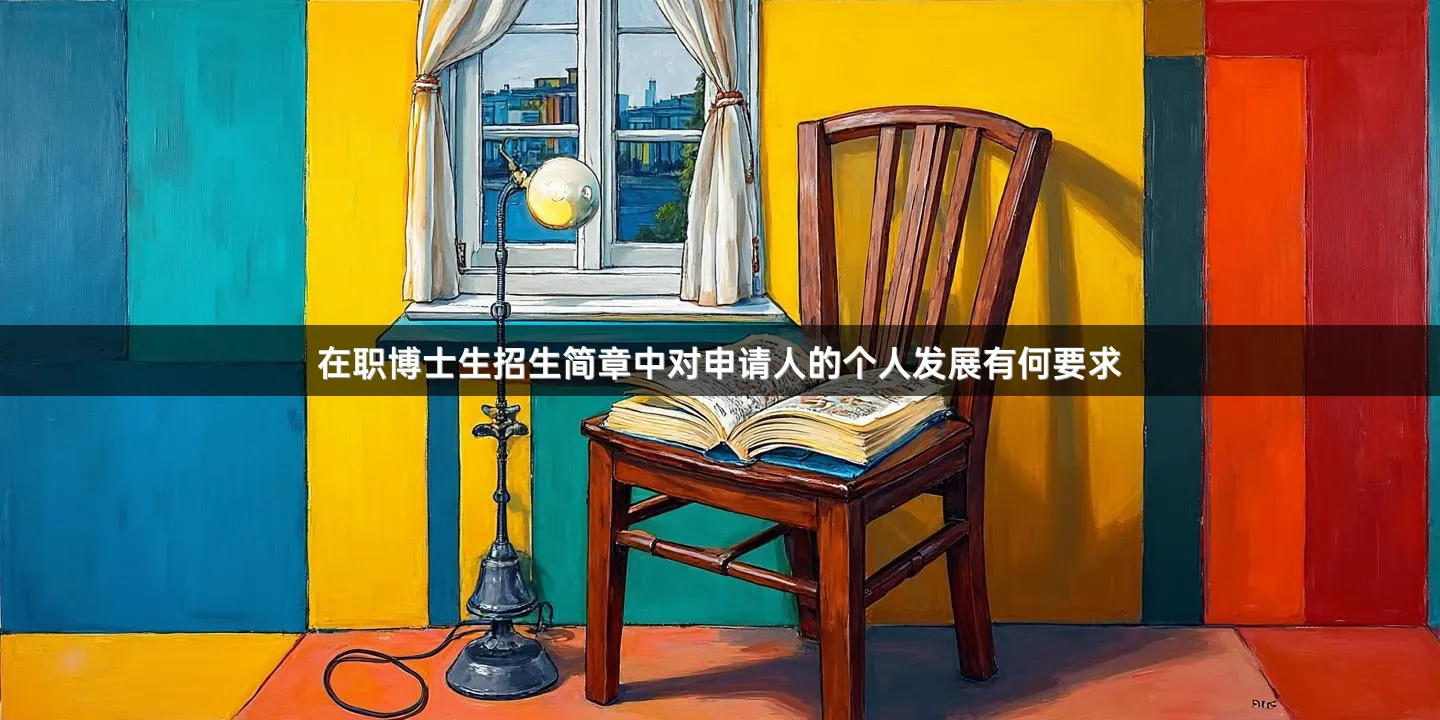 在职博士生招生简章中对申请人的个人发展有何要求