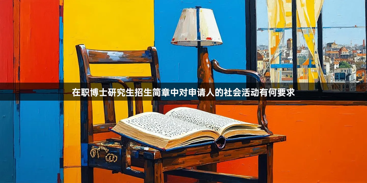 在职博士研究生招生简章中对申请人的社会活动有何要求