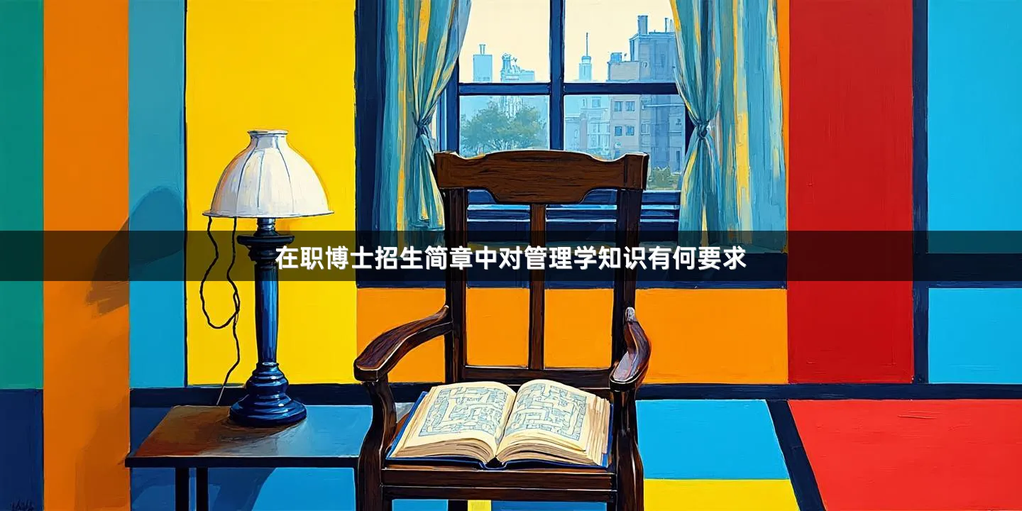 在职博士招生简章中对管理学知识有何要求