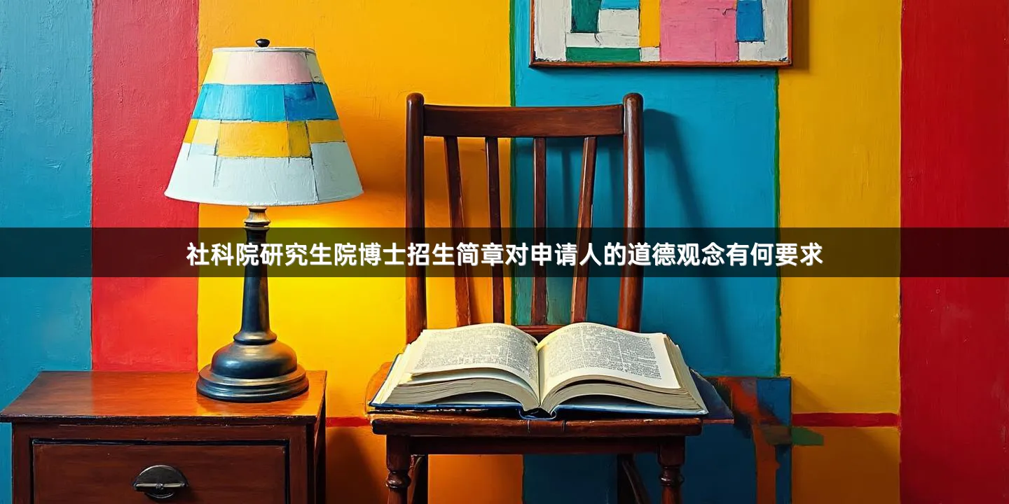 社科院研究生院博士招生简章对申请人的道德观念有何要求
