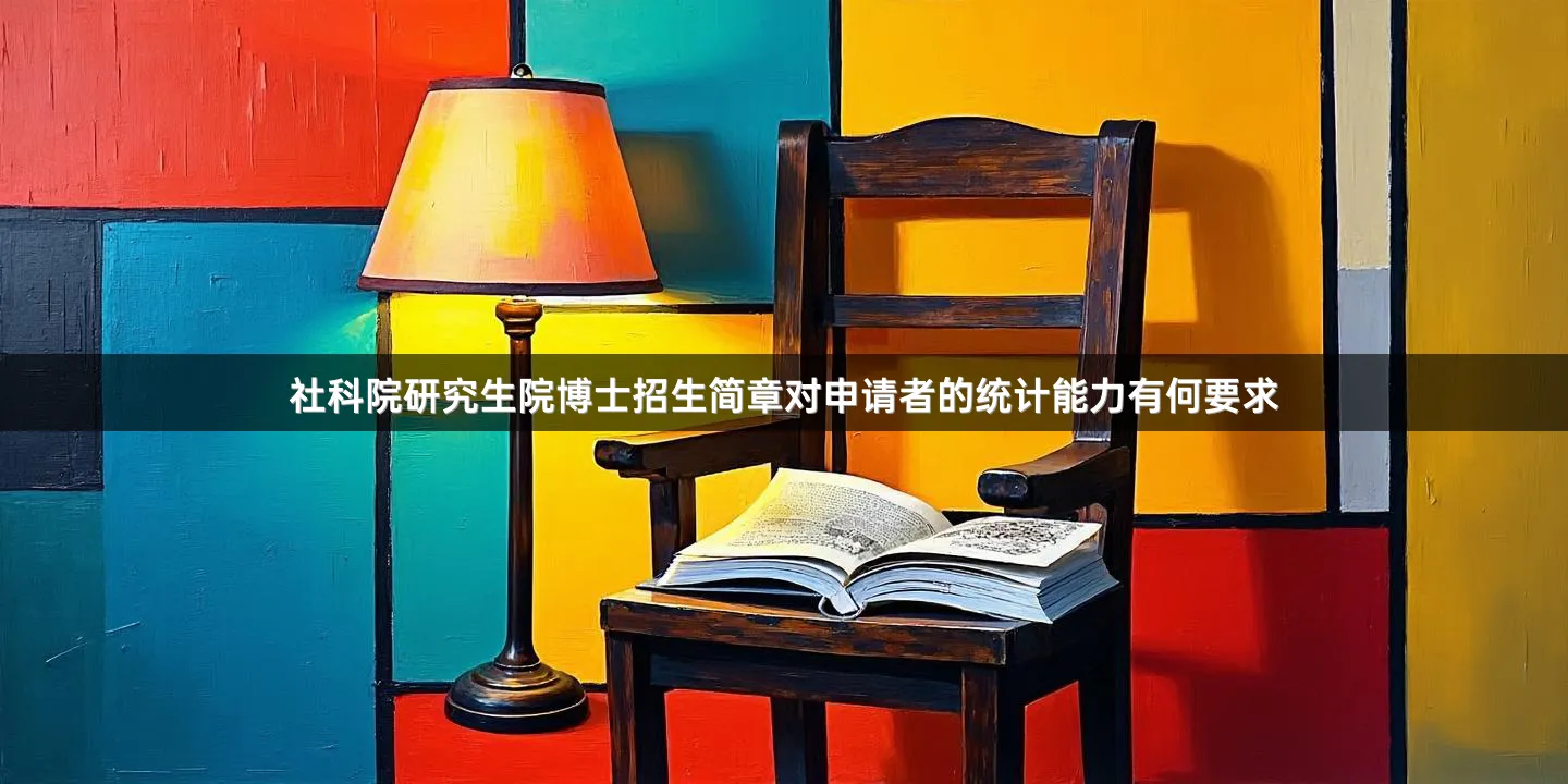 社科院研究生院博士招生简章对申请者的统计能力有何要求