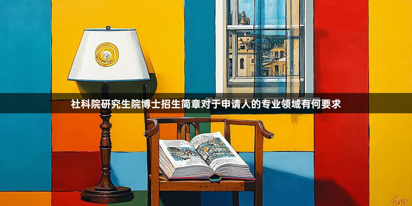 社科院研究生院博士招生简章对于申请人的专业领域有何要求