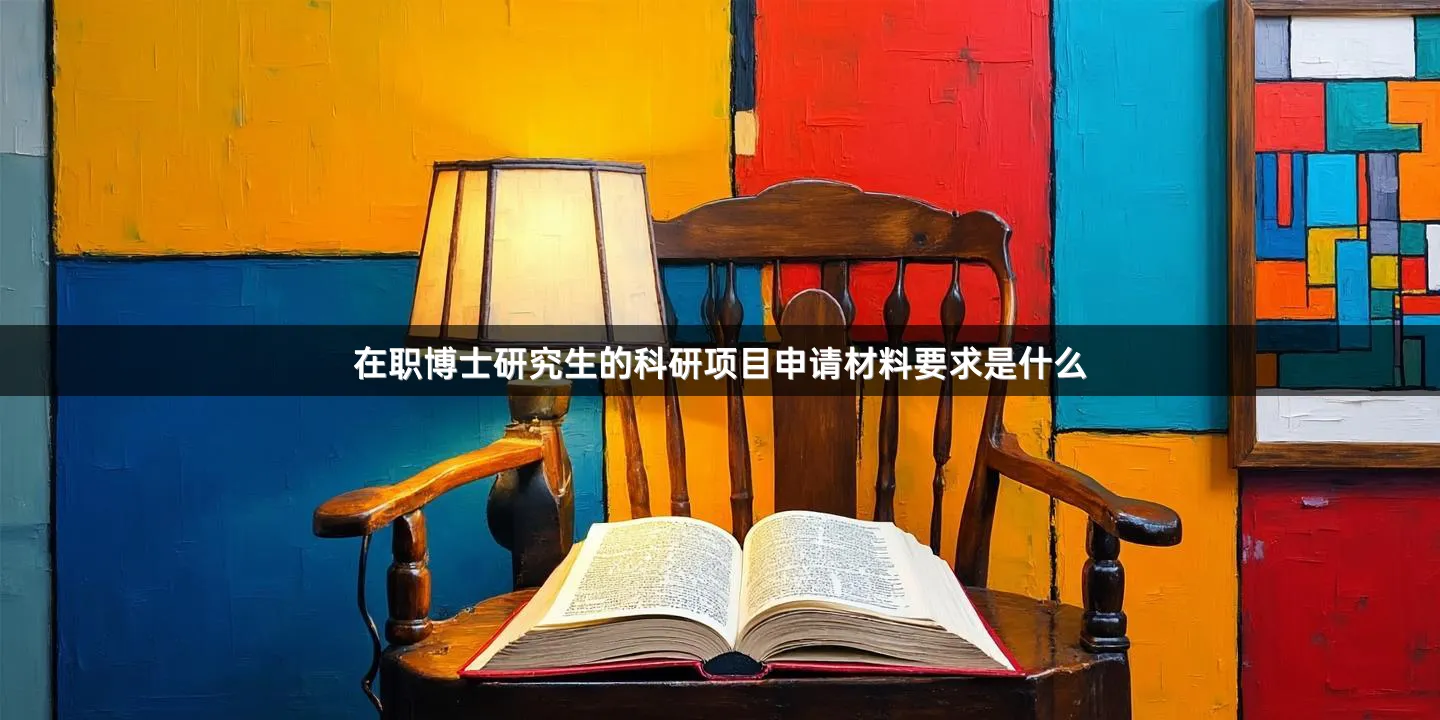 在职博士研究生的科研项目申请材料要求是什么
