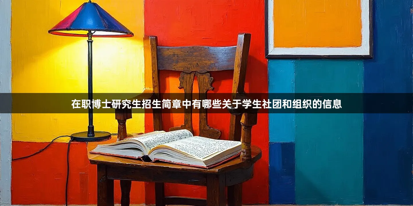 在职博士研究生招生简章中有哪些关于学生社团和组织的信息