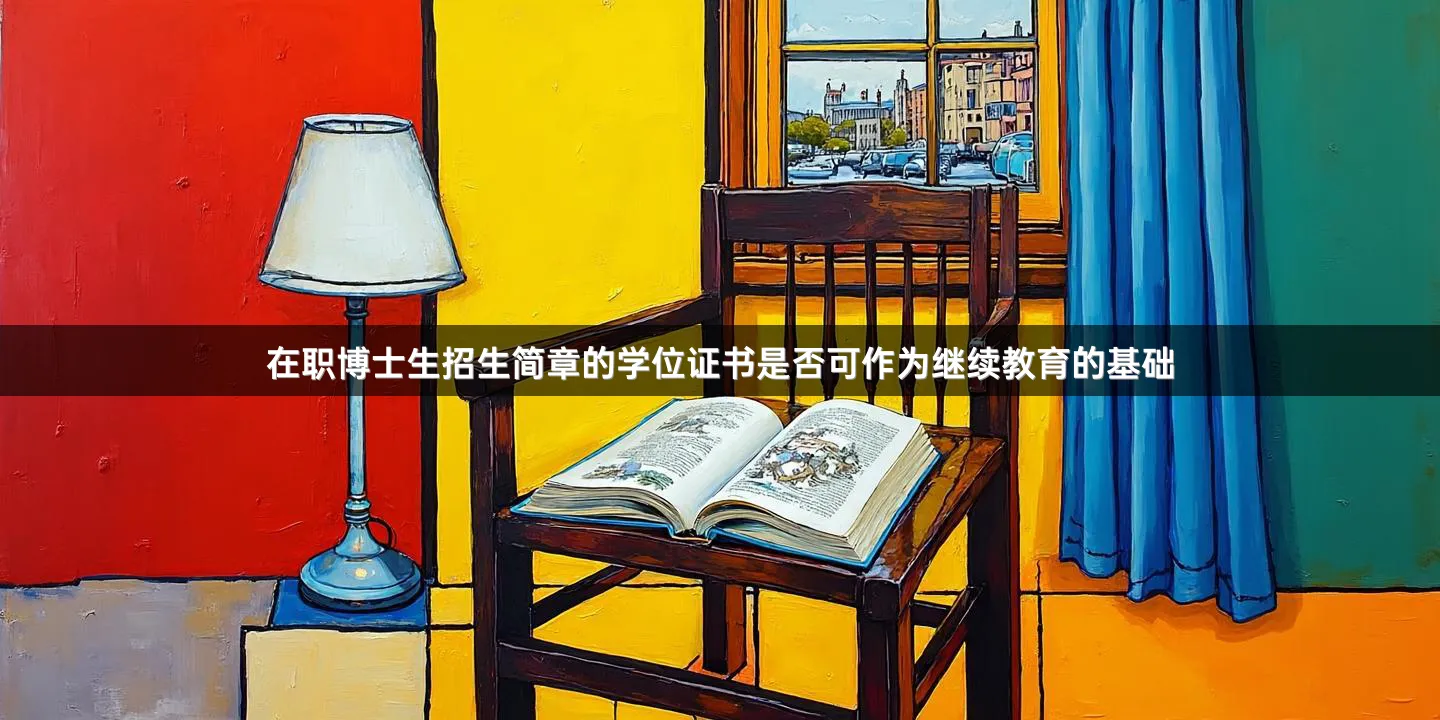 在职博士生招生简章的学位证书是否可作为继续教育的基础