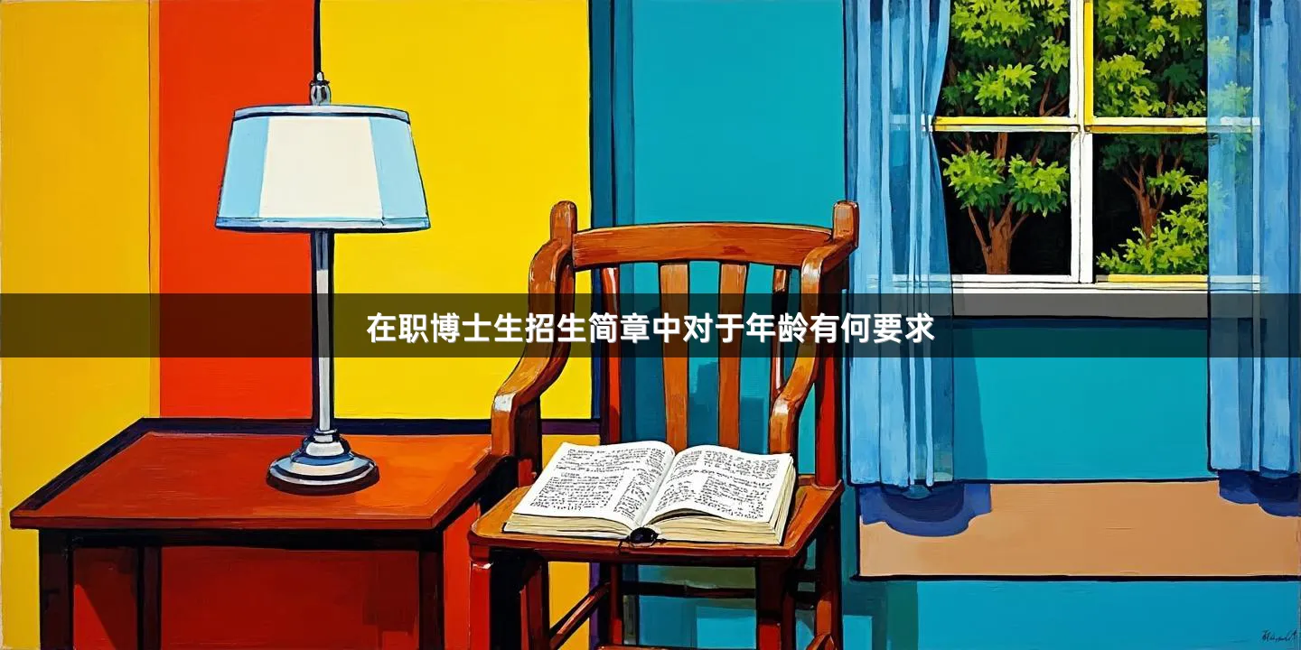 在职博士生招生简章中对于年龄有何要求