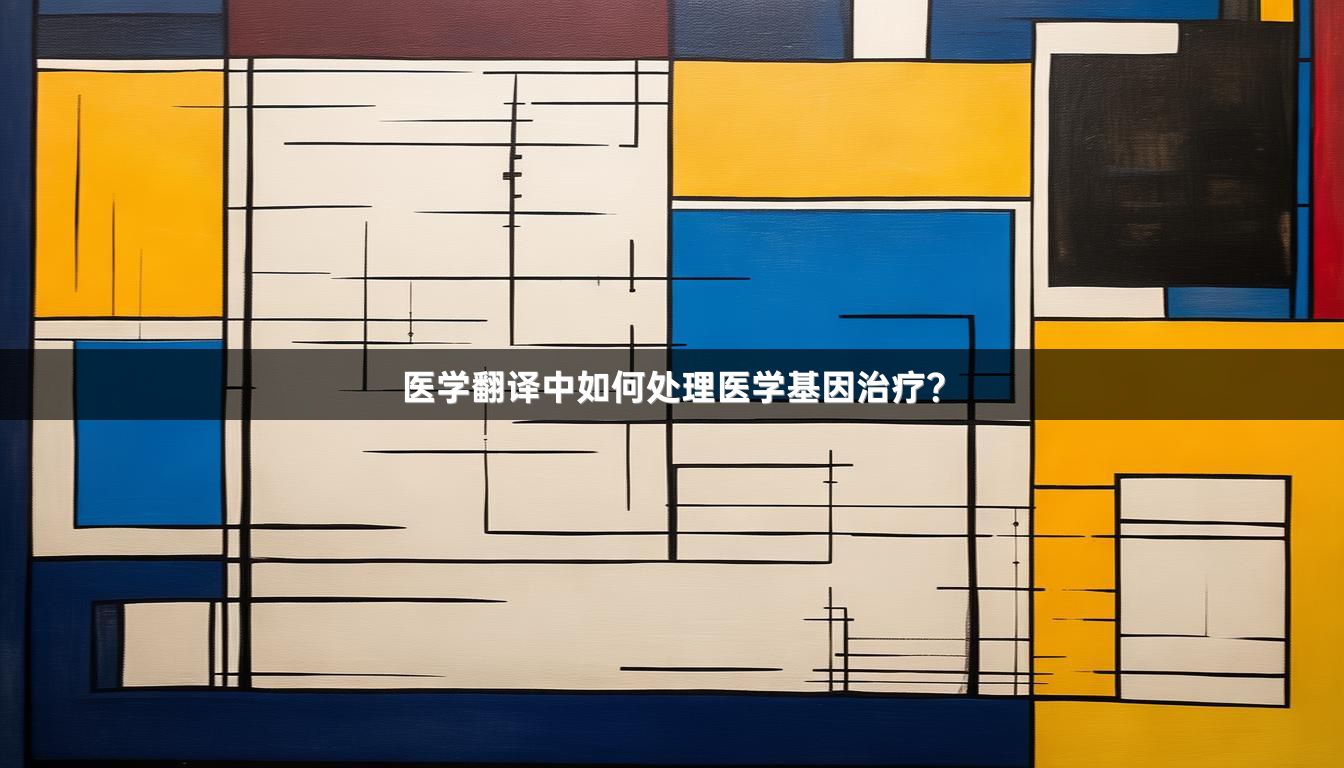 医学翻译中如何处理医学基因治疗？