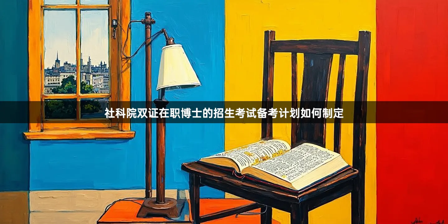 社科院双证在职博士的招生考试备考计划如何制定